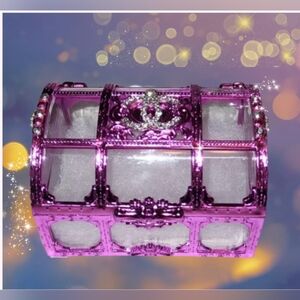 Magenta Pink Treasure Chest Trinket Box
